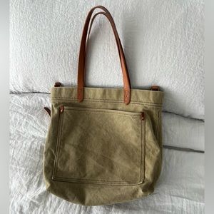 Madewell Canvas Tote Bag Green